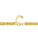 And Now This 18K Gold Plated or Silver Byzantine Bracelet