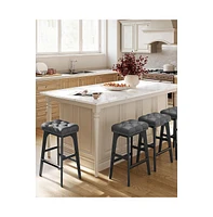 Slickblue Set of 2 Counter Height Bar Stools with Tufted Buttons