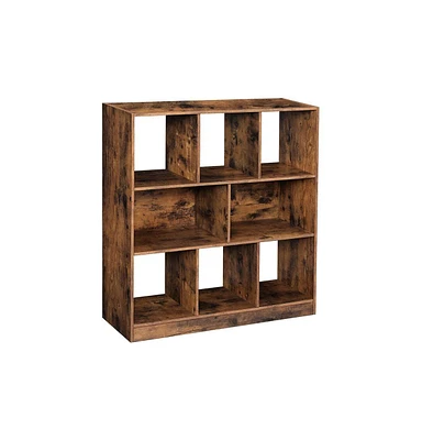 Slickblue Freestanding Wooden Bookcase With Open Shelves