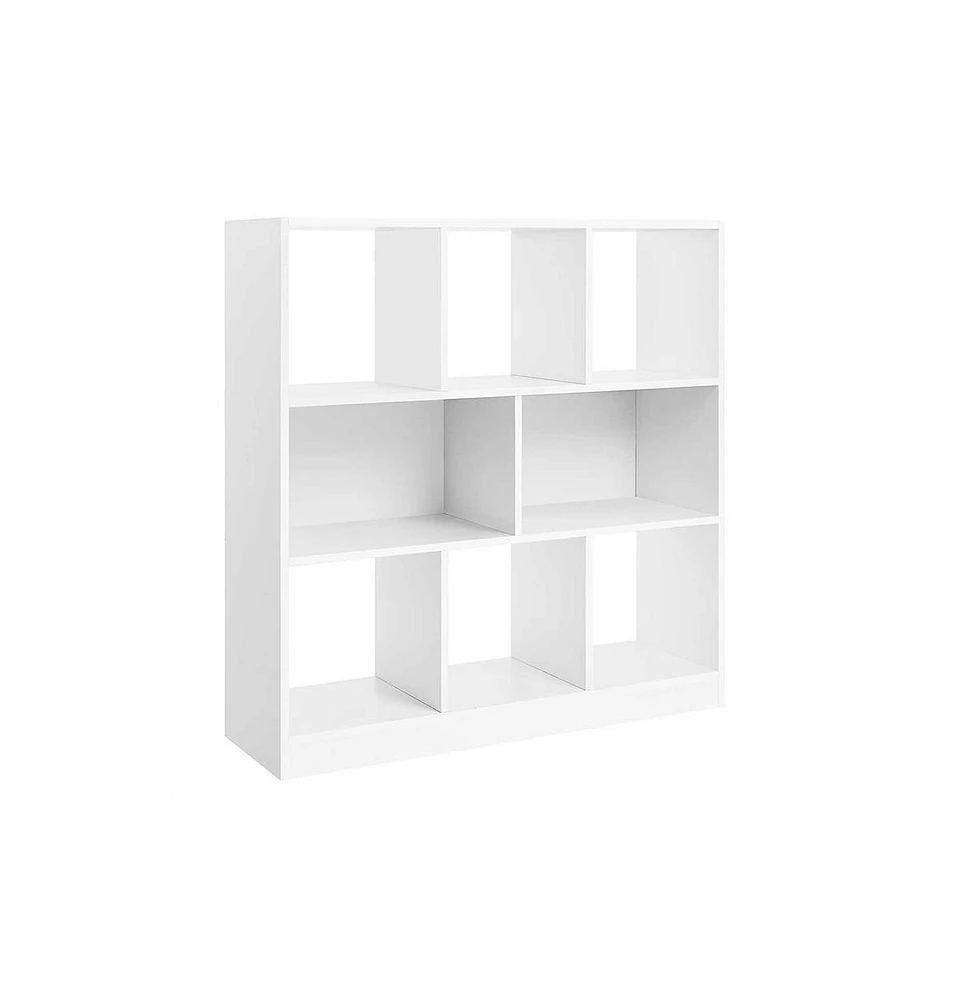 Slickblue Freestanding Wooden Bookcase With Open Shelves