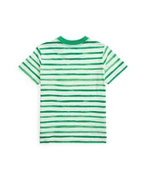 Polo Ralph Lauren Toddler and Little Boys Striped Crab Cotton Jersey Pocket Tee