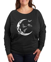 Hybrid Apparel Trendy Plus Celestial Butterfly Graphic Pullover