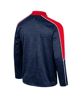 Colosseum Men's Navy Gonzaga Bulldogs Marled Half-Zip Jacket