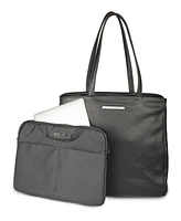 Kenneth Cole Reaction Faux Leather Marley 16" Laptop Tote with Removable Laptop Sleeve