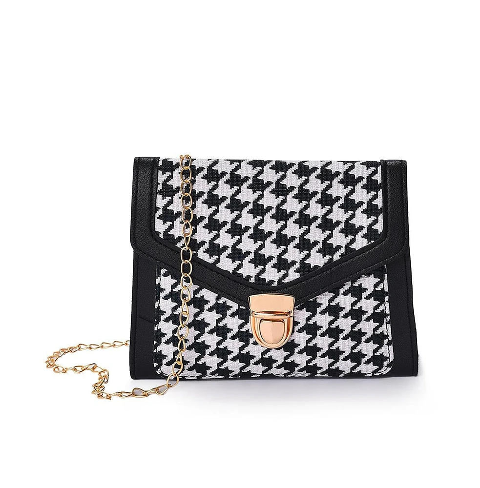 Haute Sauce Women's Houndstooth Sling Bag