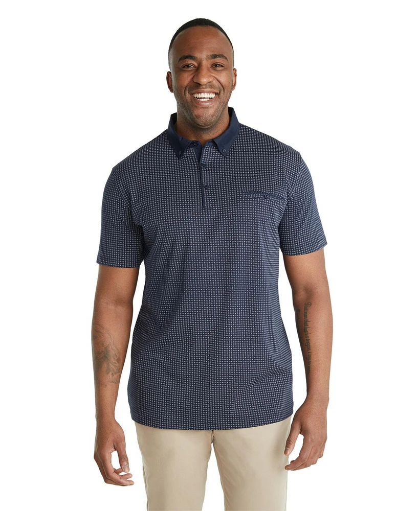 Johnny Bigg Big & Tall Bedford Print Polo