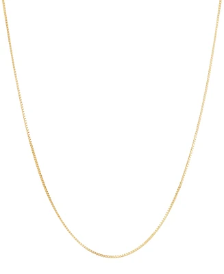 Delicate Box Chain 20" Strand Necklace (1/2mm) in 14k Gold