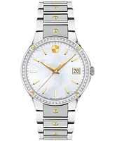 Movado Women's Swiss Se Diamond (1/5 ct. t.w.) Gold-Tone Pvd & Stainless Steel Bracelet Watch 32mm