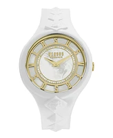 Versus Versace Women's Fire Island Studs Quartz White Silicone Strap 39mm