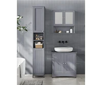 Slickblue Tall Bathroom Cabinet with Lights Stylish and Functional Storage Solution for Modern Bathrooms