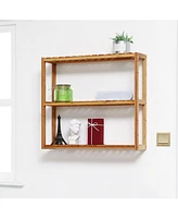 Slickblue Adjustable Wicker Rack Multifunctional for Bathroom, Kitchen, Living Room