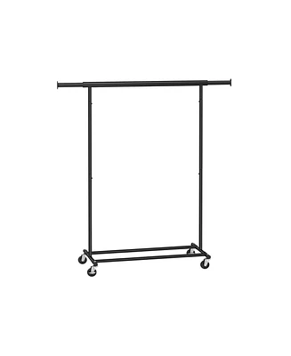 Slickblue Versatile Clothes Rack With Wheels, Extendable Hanging Rail