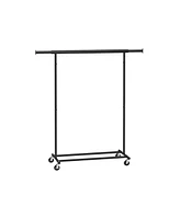 Slickblue Versatile Clothes Rack With Wheels, Extendable Hanging Rail