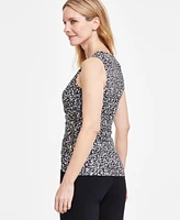 I.n.c. International Concepts Women's Side-Zip Surplice Top, Created for Macy's