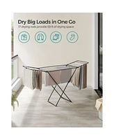 Slickblue Metal Laundry Clothes Drying Rack With Gullwings