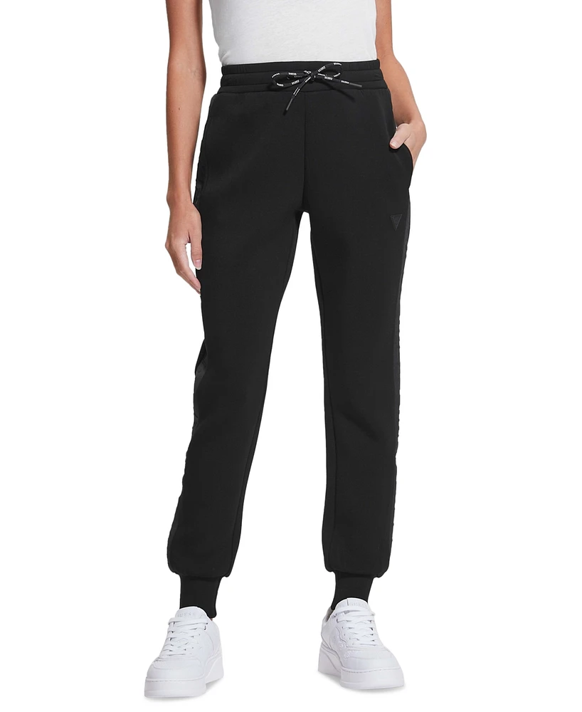 Guess Women's Allie Logo-Tape Cuffed Sweatpants