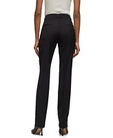 Boss by Hugo Women's Wool Regular-Fit High-Rise Pants