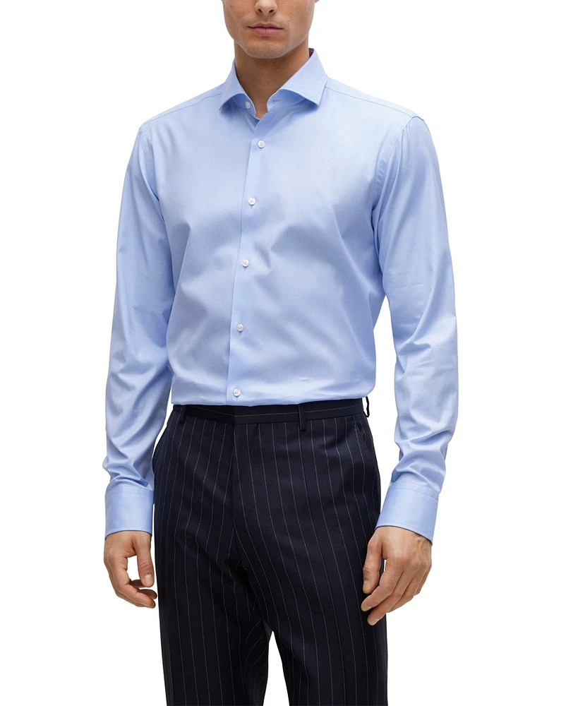 Boss by Hugo Men's Stretch-Cotton Twill Regular-Fit Dress Shirt
