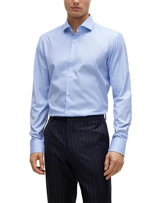 Boss by Hugo Men's Stretch-Cotton Twill Regular-Fit Dress Shirt