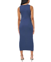 1.state Women's Lace-Up Cotton Bodycon Midi Dress