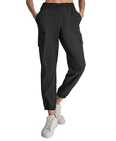 Dkny Sport Women's Drawcord-Waist Cargo Jogger Pants