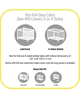 Breathable Baby Mesh Liner for Full-Size Cribs, Deluxe 4mm (Size 4FS Covers 3 or 4 Sides)