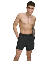 Dkny Men's Stretch Cargo Pocket Hybrid 5" Volley Shorts