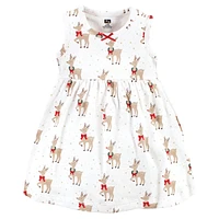 Hudson Baby Baby Girls Hudson Cotton Dress and Cardigan Set