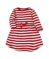 Touched by Nature Toddler Girls Organic Cotton Long-Sleeve Dresses, Christmas Cookies