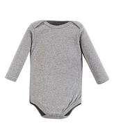 Hudson Baby Boys Cotton Long-Sleeve Bodysuits, Into The Woods Prints -Pack