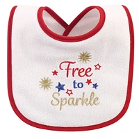 Hudson Baby Infant Boy Cotton Terry Drooler Bibs with Fiber Filling 10pk