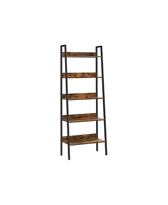 Slickblue Ladder Shelf, 5-tier Bookshelf, Freestanding Storage Shelves, For Home Office, Living Room