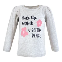 Hudson Baby Girls Long Sleeve T-Shirts, Cinnamon Pink Prints