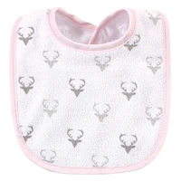 Hudson Baby Infant Girl Cotton and Polyester Bibs 10pk, One