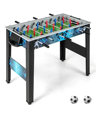 Costway Foosball Table Game Set with 2 Footballs, Smooth Handle, 18 Realistic Players