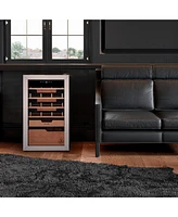 Newair x Boveda 500 Count Electric Humidor, Spanish Cedar Shelves with Temperature Control, Cigar Humidor Box with Built-In Boveda Humidity Control in
