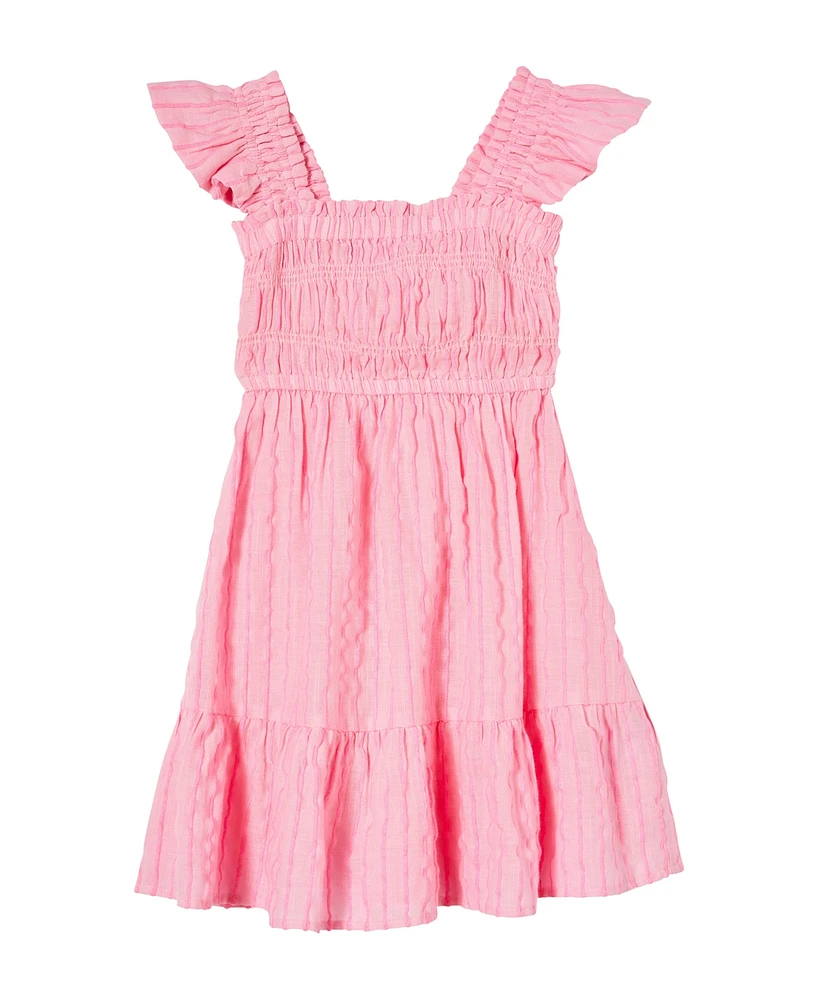 Cotton On Little Girls Jeanie Flutter Sleeve Dress