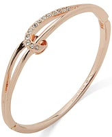 Anne Klein Rose Gold-Tone Twisted Hinge Bracelet