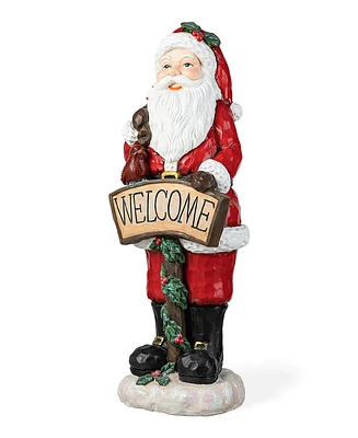 Glitzhome 28''H Mgo Christmas Santa Porch Decor