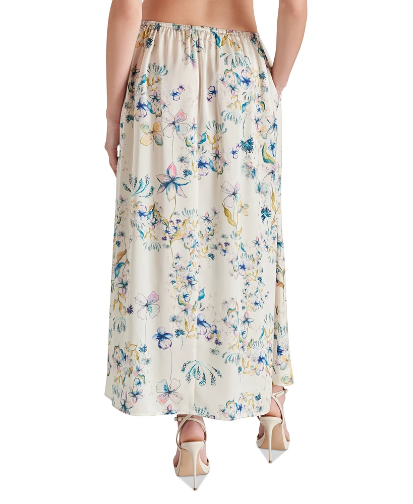 Steve Madden Women's Noemi Floral-Print Pull-On Skirt