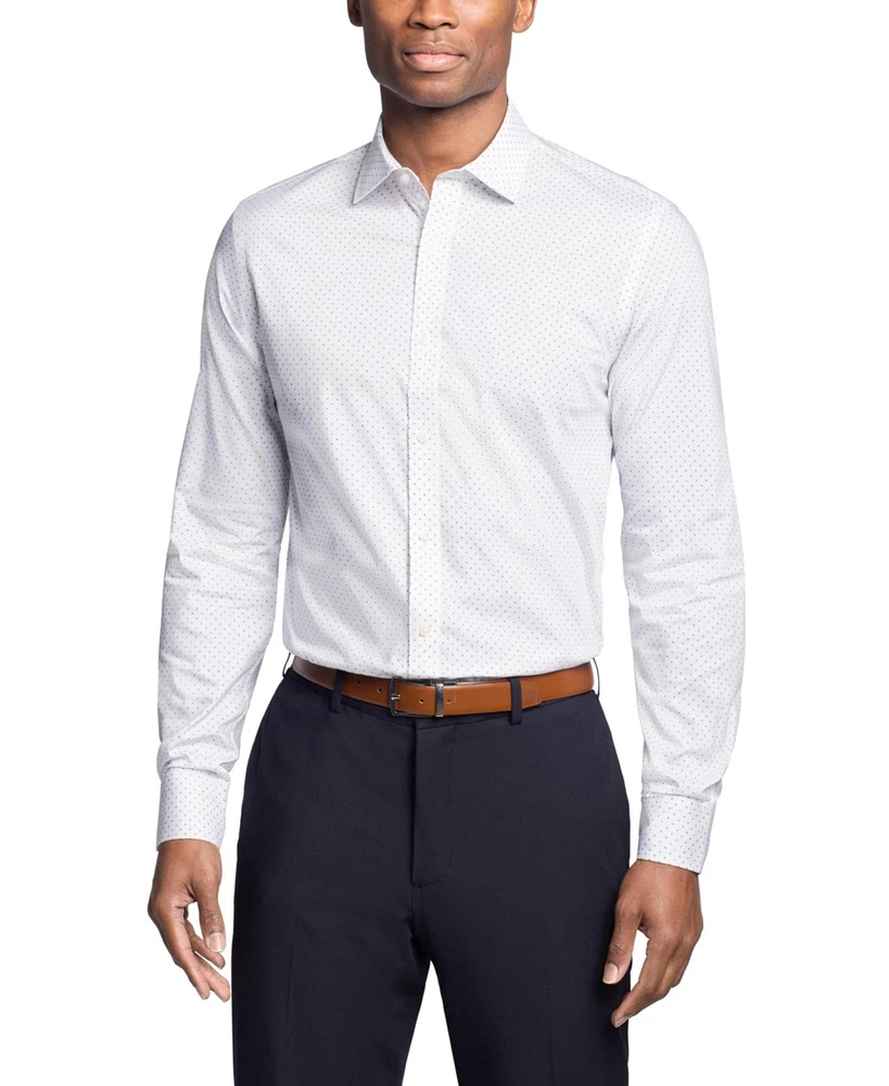 Tommy Hilfiger Men's Th Flex Regular Fit Stretch Twill Dress Shirt