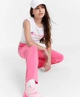 Champion Big Girls Meet Greet Logo T Shirt Wide Leg Drawstring Pants