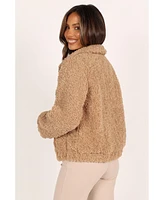 Petal and Pup Womens Lucia Zip Front Teddy Jacket