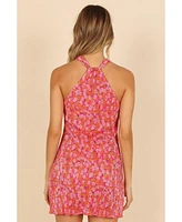 Petal and Pup Women's Melody Plisse Halter Mini Dress