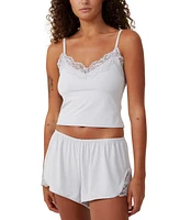 Cotton On Women's Soft Lounge Lace Trim Pajama Short