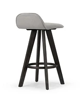 Glamour Home 25.98" Asta Rubberwood, Fabric Counter Height Stool