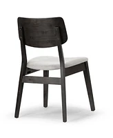 Glamour Home 32.28" Astin Rubberwood, Fabric Dining Chair