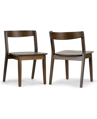 Glamour Home 29.53" Astor Rubberwood Dining Chair, Set of 2