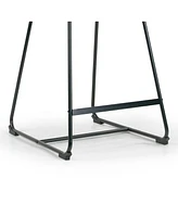 Glamour Home 26.5" Aulani Iron, Polyester Counter Height Stool