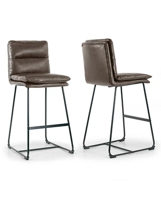 Glamour Home 30" Aulani Iron, Polyester Barstool